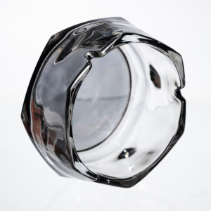 Попільничка скляна Diamond Faceted 12 см, сірий Yiwu HP-34-79. Photo 3