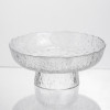 Фруктовниця на ніжці Ice Textured 15 см з крижаною текстурою скла Yiwu HP-34-88