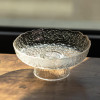 Фруктовниця на ніжці Ice Textured 15 см з крижаною текстурою скла Yiwu HP-34-88