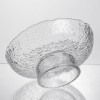 Фруктовниця на ніжці Ice Textured 20 см з крижаною текстурою скла Yiwu HP-34-89