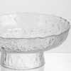 Фруктовниця на ніжці Ice Textured 20 см з крижаною текстурою скла Yiwu HP-34-89
