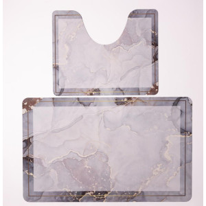 Набір килимків для ванної та туалету Grey Marble 50*80/40*50 см Yiwu HP-42-178
