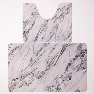 Набір килимків для ванної та туалету White Marble 50*80/40*50 см Yiwu HP-42-181
