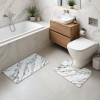 Набір килимків для ванної та туалету White Marble 50*80/40*50 см Yiwu HP-42-181