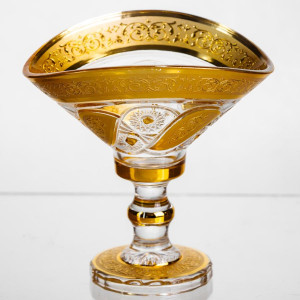 Цукерниця скляна Bogema Gold 15 см Yiwu HP-34-134