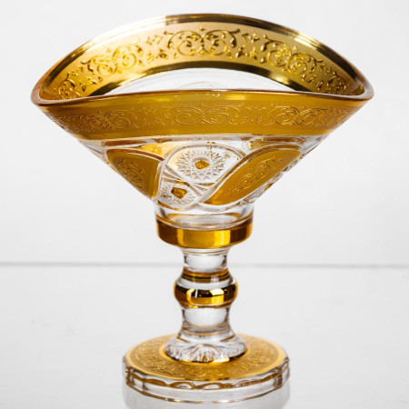 Цукерниця скляна Bogema Gold 15 см Yiwu HP-34-134