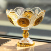 Ваза для фруктів скляна Gold Glass 22 см Yiwu HP-34-140