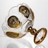Ваза для фруктів скляна Gold Glass 22 см Yiwu HP-34-140