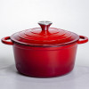 Каструля чавунна емальована 4 л, червоний Yiwu HP-FLG-1 RED
