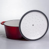 Каструля чавунна емальована 4 л, червоний Yiwu HP-FLG-1 RED