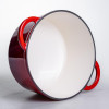 Каструля чавунна емальована 4 л, червоний Yiwu HP-FLG-1 RED