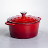 Каструля чавунна емальована 4 л, червоний Yiwu HP-FLG-1 RED