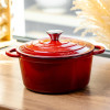 Каструля чавунна емальована 5 л, червоний Yiwu HP-FLG-2 RED