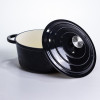 Каструля чавунна емальована 5 л, чорний Yiwu HP-FLG-2 BLACK
