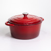 Каструля чавунна емальована 6,5 л, червоний Yiwu HP-FLG-3 RED