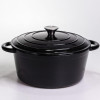 Каструля чавунна емальована 6,5 л, чорний Yiwu HP-FLG-3 BLACK