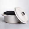 Кокотниця чавунна емальована 4,5 л, бежевий Yiwu HP-FLG-4 WHITE
