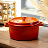 Кокотниця чавунна емальована 4,5 л, помаранчевий Yiwu HP-FLG-4 ORANGE