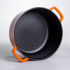Кокотниця чавунна емальована 4,5 л, помаранчевий Yiwu HP-FLG-4 ORANGE