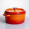 Кокотниця чавунна емальована 4,5 л, помаранчевий Yiwu HP-FLG-4 ORANGE