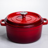 Кокотниця чавунна емальована 4,5 л, червоний Yiwu HP-FLG-4 RED