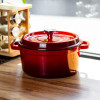 Кокотниця чавунна емальована 4,5 л, червоний Yiwu HP-FLG-4 RED