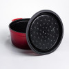 Кокотниця чавунна емальована 4,5 л, червоний Yiwu HP-FLG-4 RED