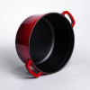 Кокотниця чавунна емальована 4,5 л, червоний Yiwu HP-FLG-4 RED