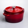 Кокотниця чавунна емальована 4,5 л, червоний Yiwu HP-FLG-4 RED