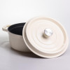 Кокотниця чавунна емальована 5,5 л, бежевий Yiwu HP-FLG-5 WHITE