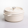 Кокотниця чавунна емальована 5,5 л, бежевий Yiwu HP-FLG-5 WHITE