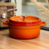 Кокотниця чавунна емальована 5,5 л, помаранчевий Yiwu HP-FLG-5 ORANGE