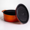 Кокотниця чавунна емальована 5,5 л, помаранчевий Yiwu HP-FLG-5 ORANGE