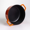 Кокотниця чавунна емальована 5,5 л, помаранчевий Yiwu HP-FLG-5 ORANGE