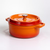 Кокотниця чавунна емальована 5,5 л, помаранчевий Yiwu HP-FLG-5 ORANGE