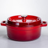 Кокотниця чавунна емальована 5,5 л, червоний Yiwu HP-FLG-5 RED
