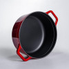 Кокотниця чавунна емальована 5,5 л, червоний Yiwu HP-FLG-5 RED