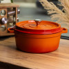 Кокотниця чавунна емальована 6 л, помаранчевий Yiwu HP-FLG-6 ORANGE