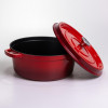 Кокотниця чавунна емальована 6 л, червоний Yiwu HP-FLG-6 RED