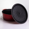 Кокотниця чавунна емальована 6 л, червоний Yiwu HP-FLG-6 RED
