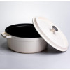Кокотниця чавунна емальована 7,5 л, бежевий Yiwu HP-FLG-7 WHITE