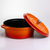 Кокотниця чавунна емальована 7,5 л, помаранчевий Yiwu HP-FLG-7 ORANGE