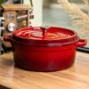 Кокотниця чавунна емальована 7,5 л, червоний Yiwu HP-FLG-7 RED