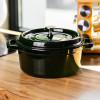 Кокотниця чавунна емальована 4 л, малахіт Yiwu HP-FLG-10 green