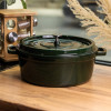Кокотниця чавунна емальована 6 л, малахіт Yiwu HP-FLG-13 green