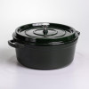 Кокотниця чавунна емальована 6 л, малахіт Yiwu HP-FLG-13 green