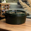 Кокотниця чавунна емальована 7,5 л, малахіт Yiwu HP-FLG-14 green