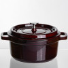 Кокотниця чавунна емальована 2,5 л, бургунді Yiwu HP-FLG-9 burgundy