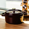 Кокотниця чавунна емальована 2,5 л, бургунді Yiwu HP-FLG-9 burgundy