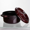 Кокотниця чавунна емальована 2,5 л, бургунді Yiwu HP-FLG-9 burgundy